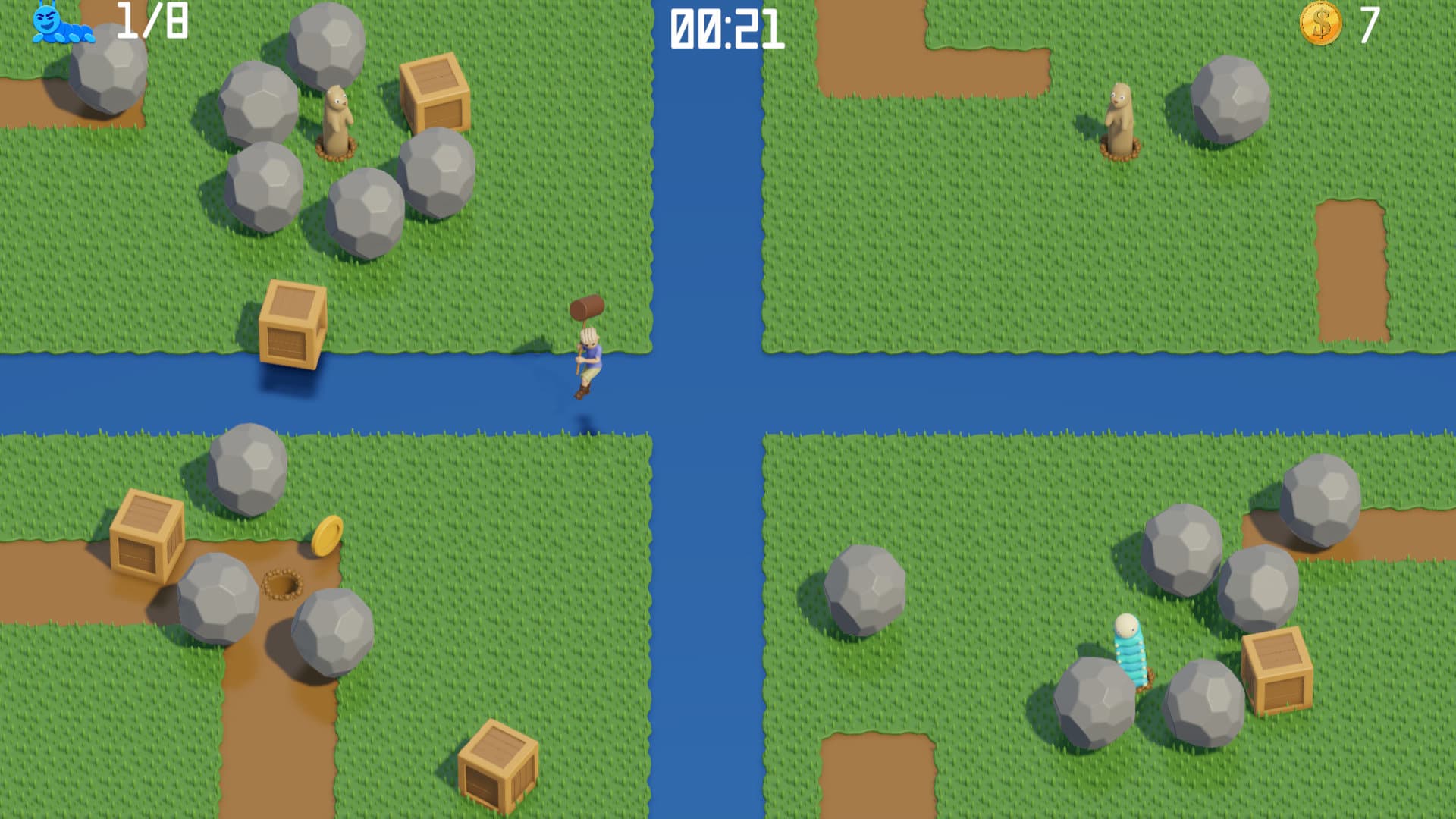 Screenshot from Whac a bug game